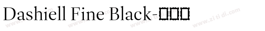 Dashiell Fine Black字体转换